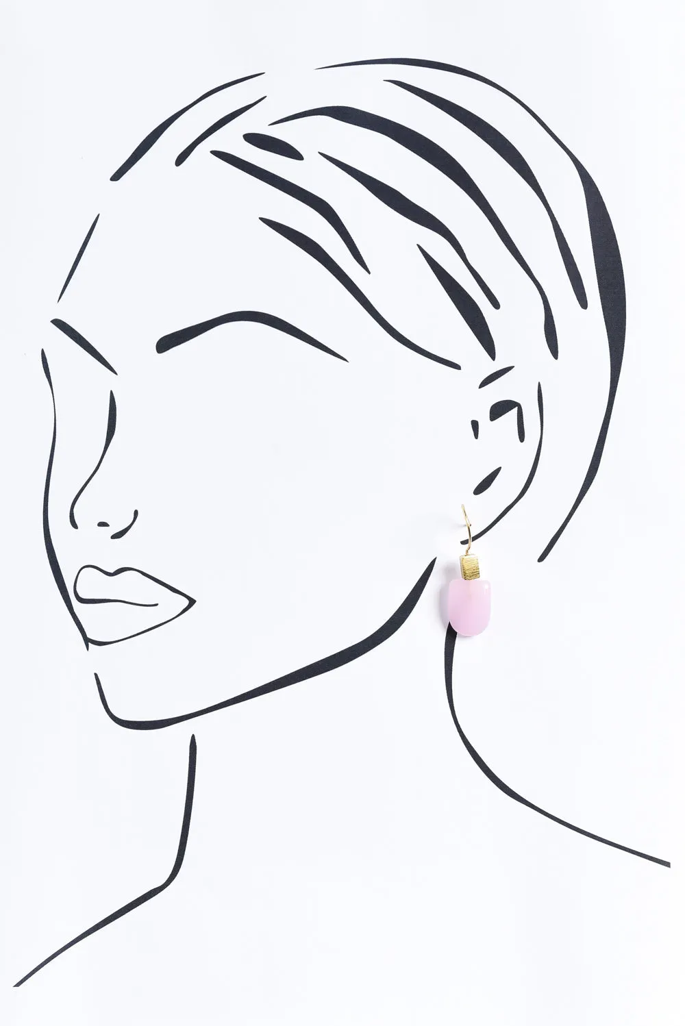 Toria Pink Stone Earrings sold by Blue Bungalow product image thumbnail 2