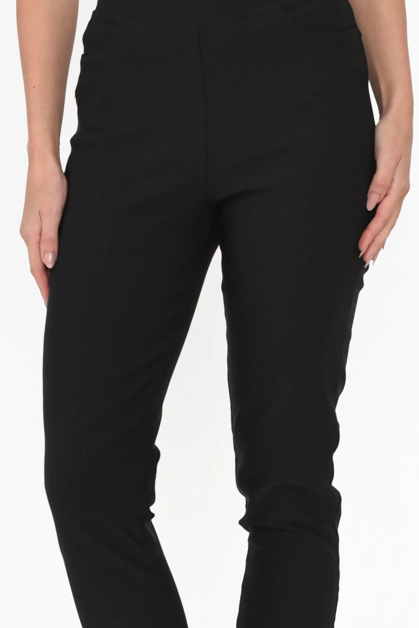 Jensen Black Cotton Stretch Pants sold by Blue Bungalow product image thumbnail 5