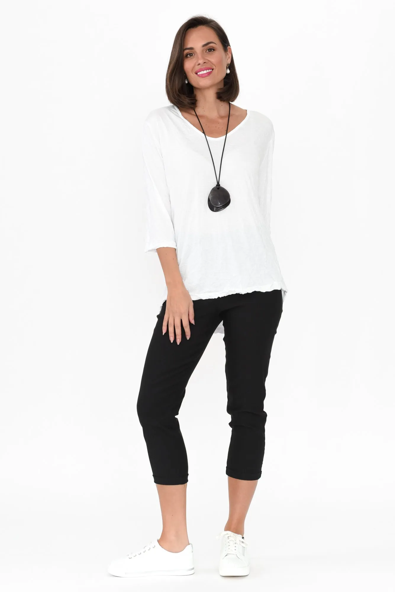 Jensen Black Cotton Stretch Pants sold by Blue Bungalow product image thumbnail 2