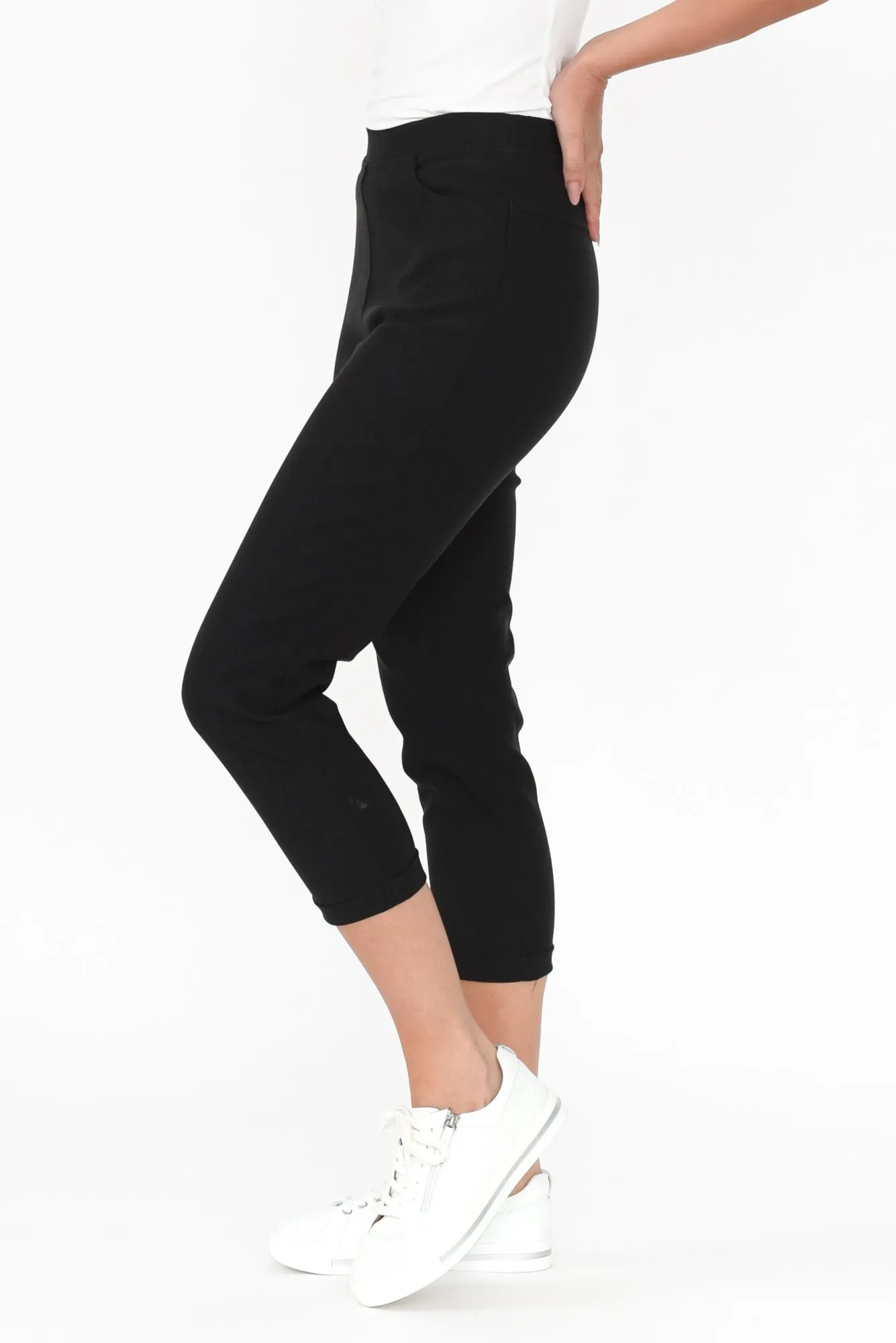 Jensen Black Cotton Stretch Pants sold by Blue Bungalow product image thumbnail 3