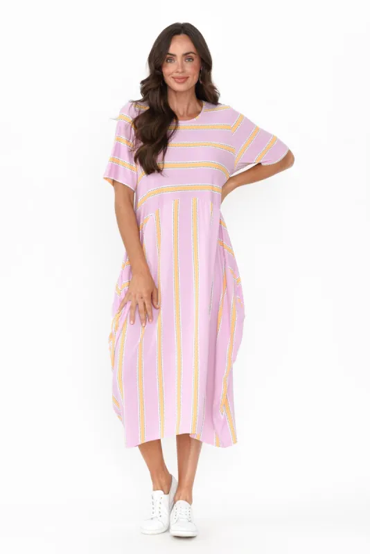 Samiya Pink Stripe Bamboo Dress sold by Blue Bungalow