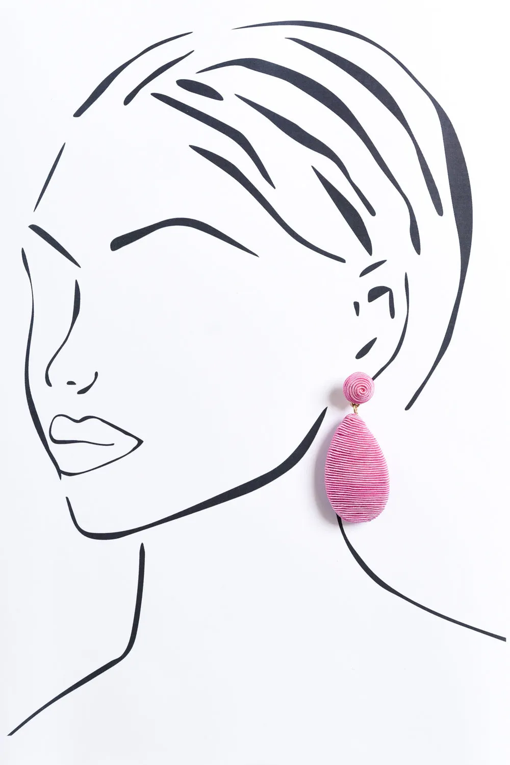 Hailey Pink Teardrop Earrings sold by Blue Bungalow product image thumbnail 2