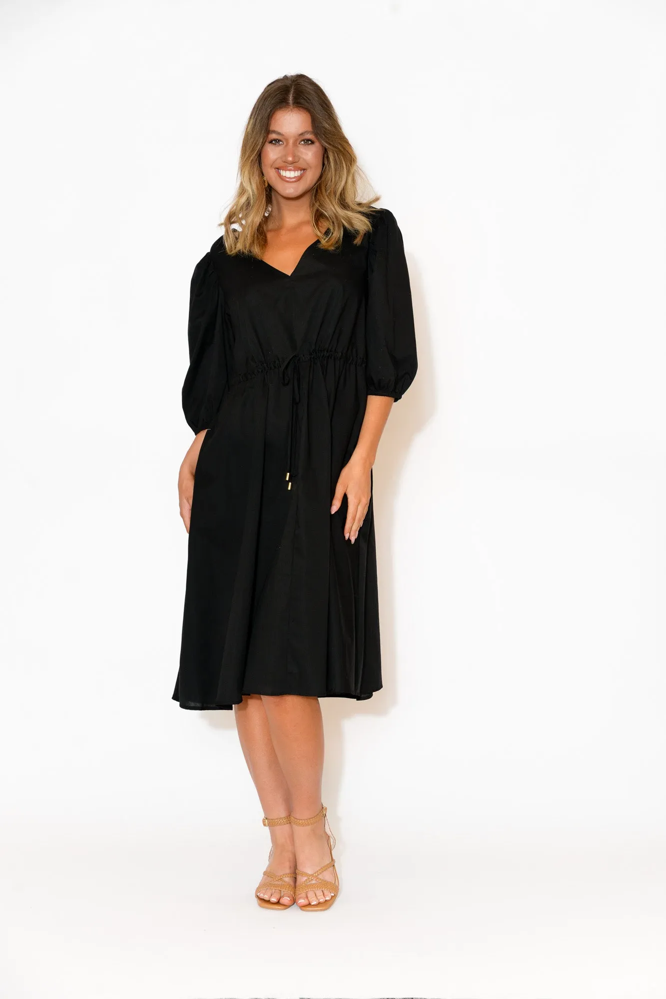 Life of Work Black Cotton Dress sold by Blue Bungalow product image thumbnail 5