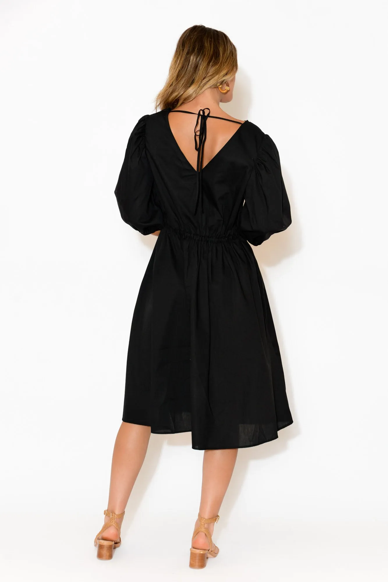 Life of Work Black Cotton Dress sold by Blue Bungalow product image thumbnail 4