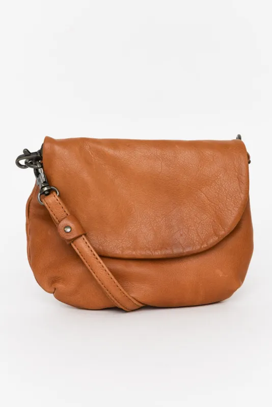 Ophira Tan Leather Crossbody Bag sold by Blue Bungalow