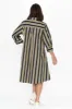 Violeta Navy Stripe Cotton Shirt Dress sold by Blue Bungalow