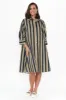 Violeta Navy Stripe Cotton Shirt Dress sold by Blue Bungalow