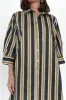 Violeta Navy Stripe Cotton Shirt Dress sold by Blue Bungalow
