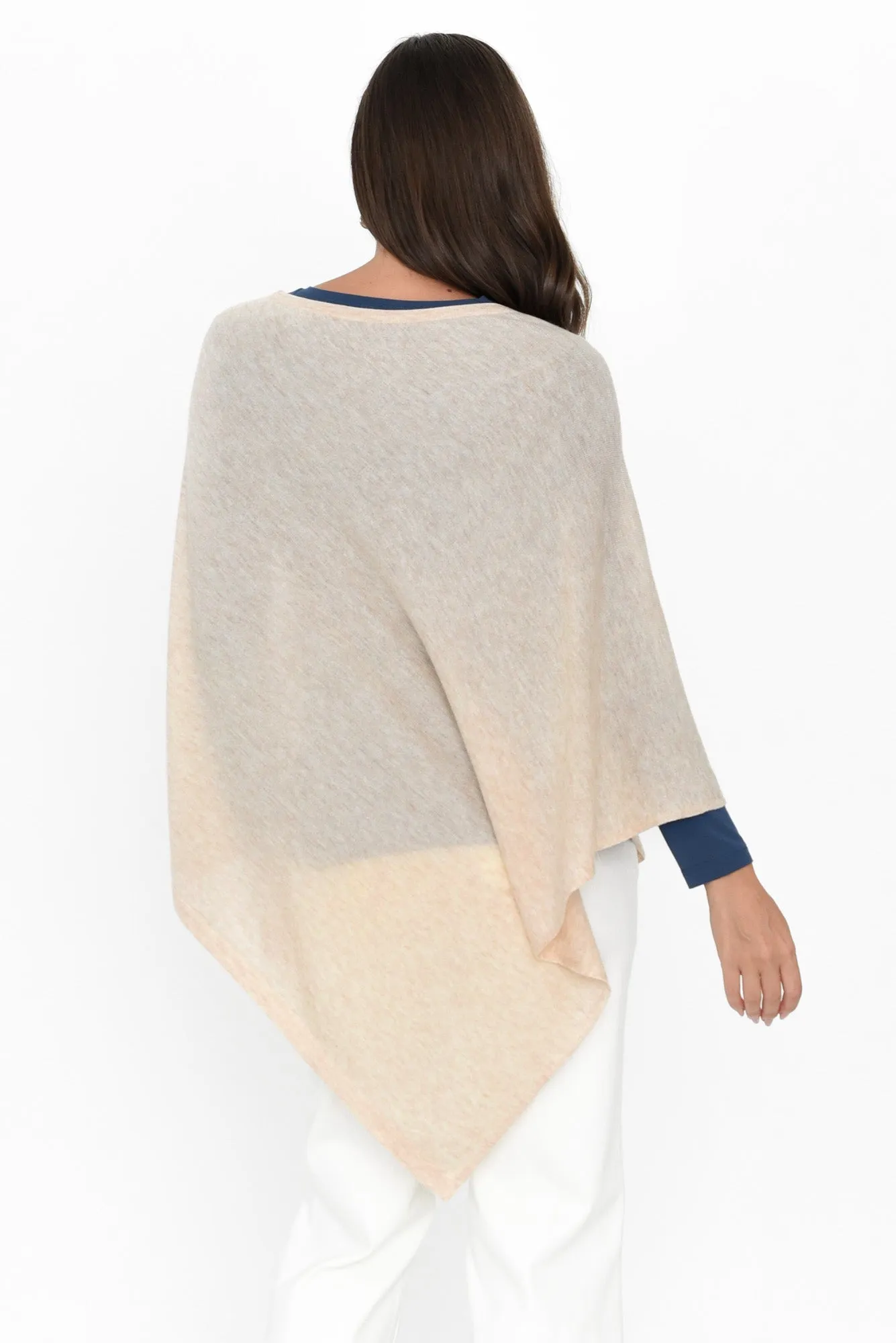 Haly Oat Wool Blend Poncho sold by Blue Bungalow product image thumbnail 4