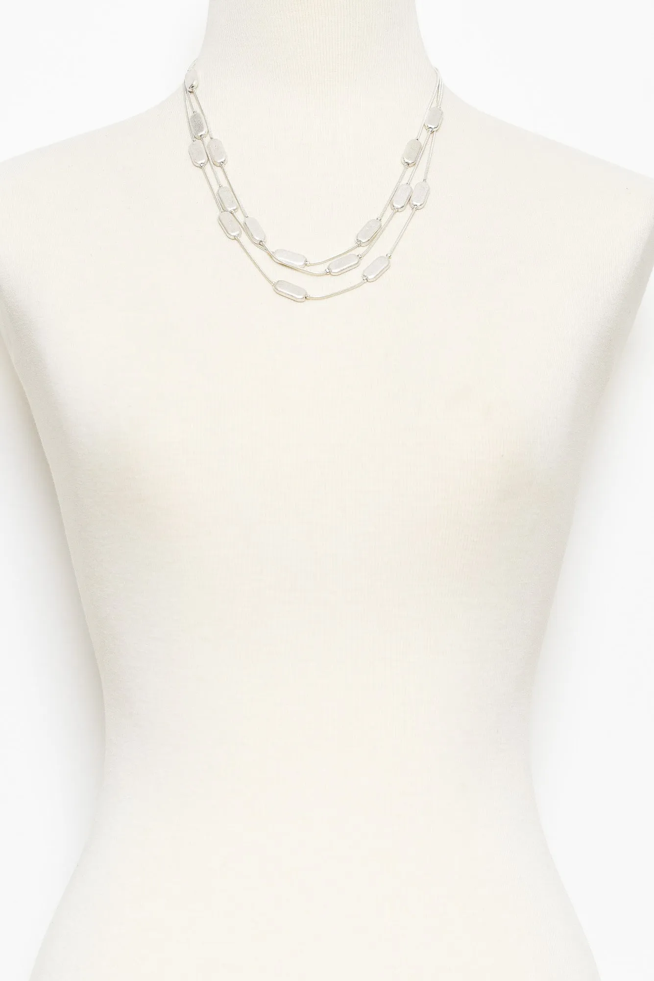 Shan Silver Beaded Necklace sold by Blue Bungalow product image thumbnail 2