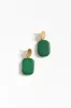 Ariel Green Rectangle Drop Earrings sold by Blue Bungalow