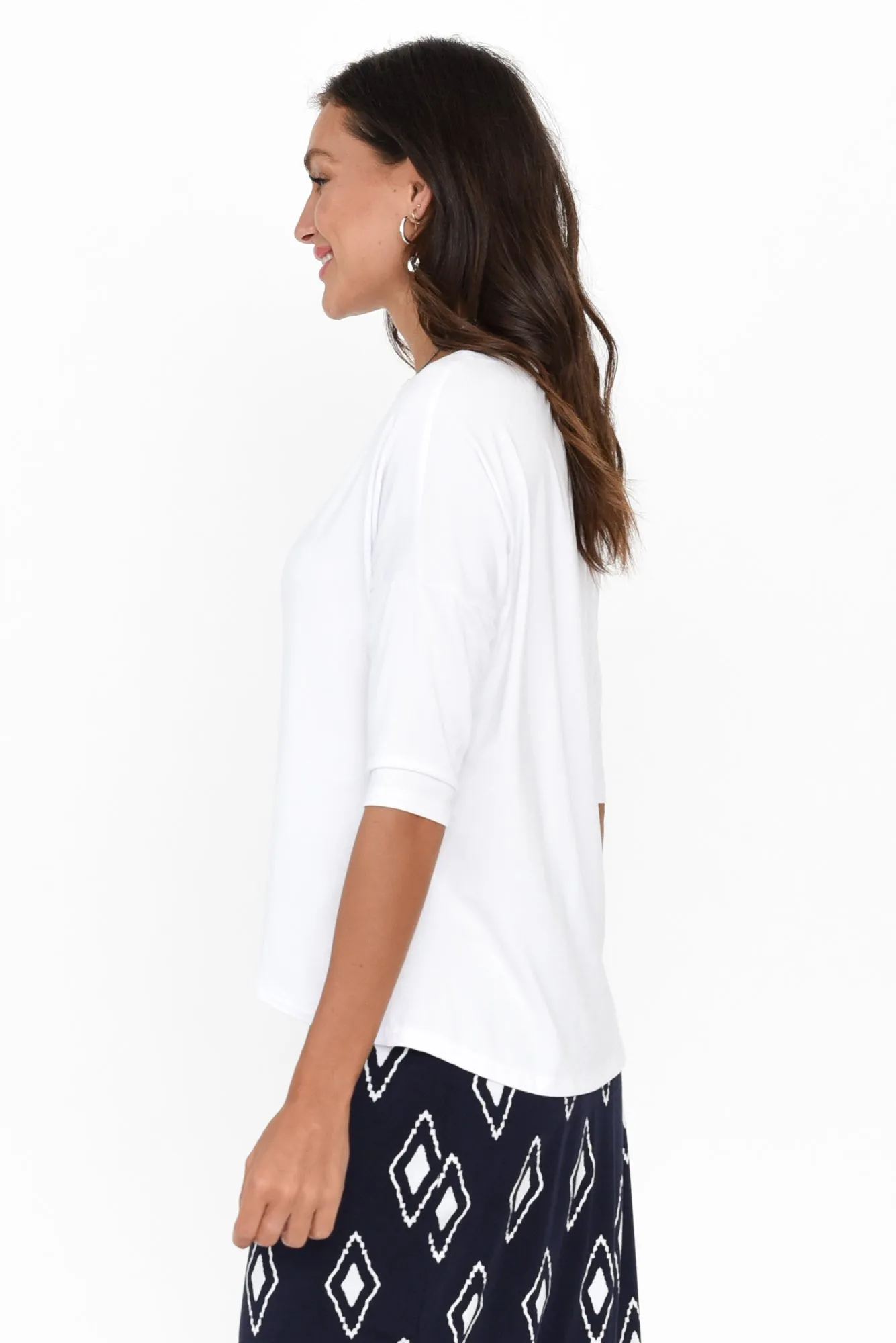 Camila White Bamboo Top sold by Blue Bungalow product image thumbnail 3