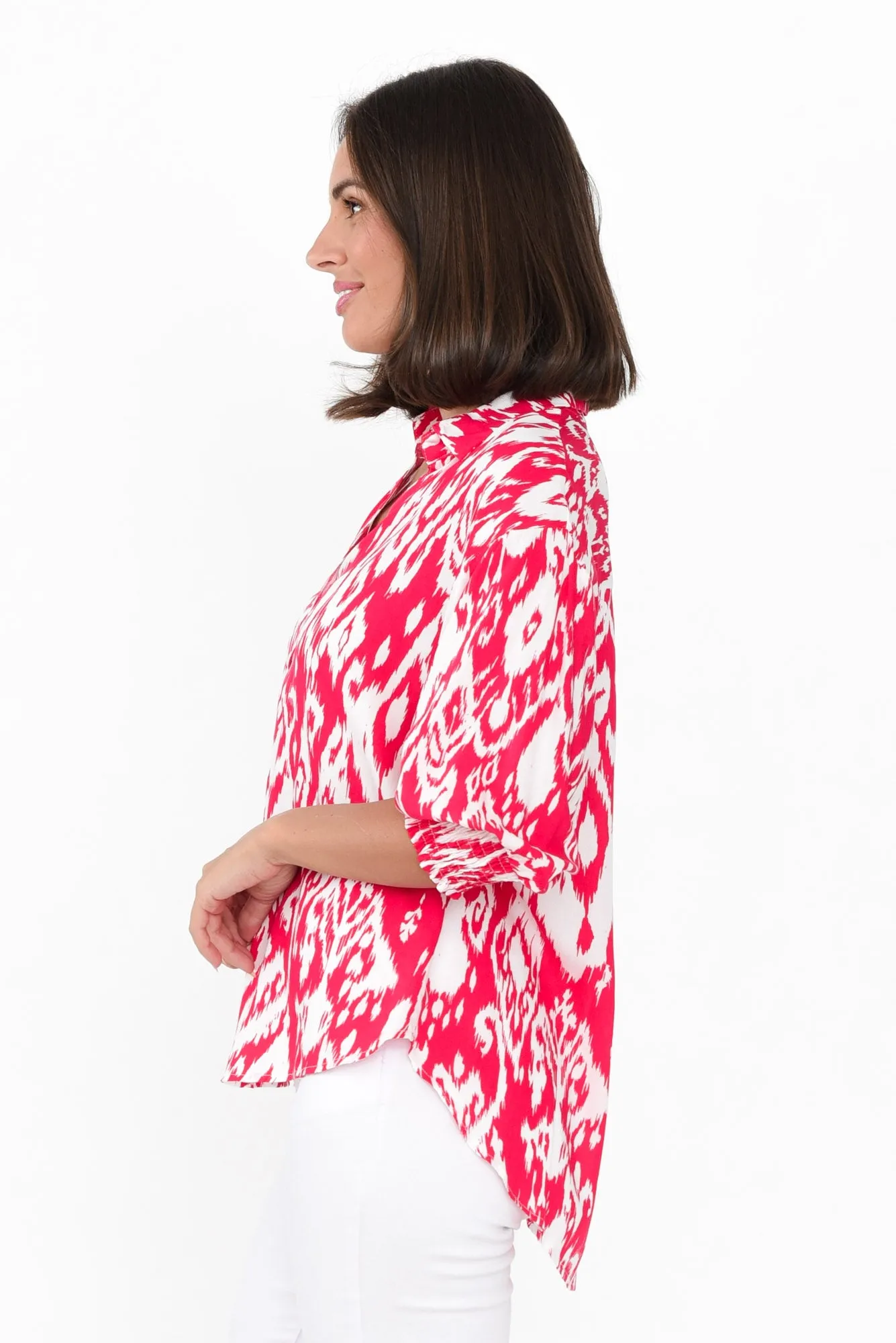 Jemima Pink Ikat Shirt sold by Blue Bungalow product image thumbnail 3