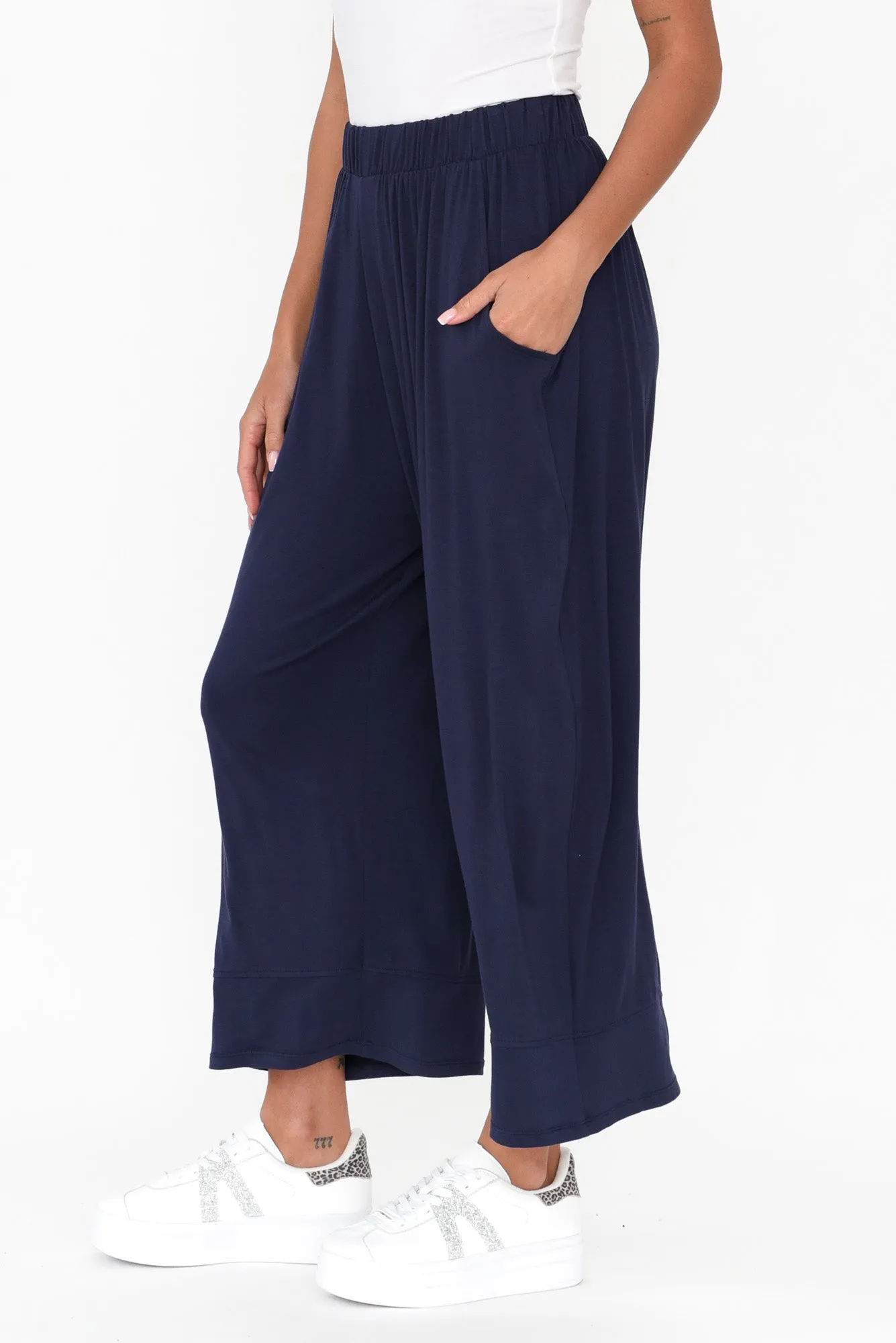 Bianca Navy Relaxed Pants sold by Blue Bungalow product image thumbnail 5