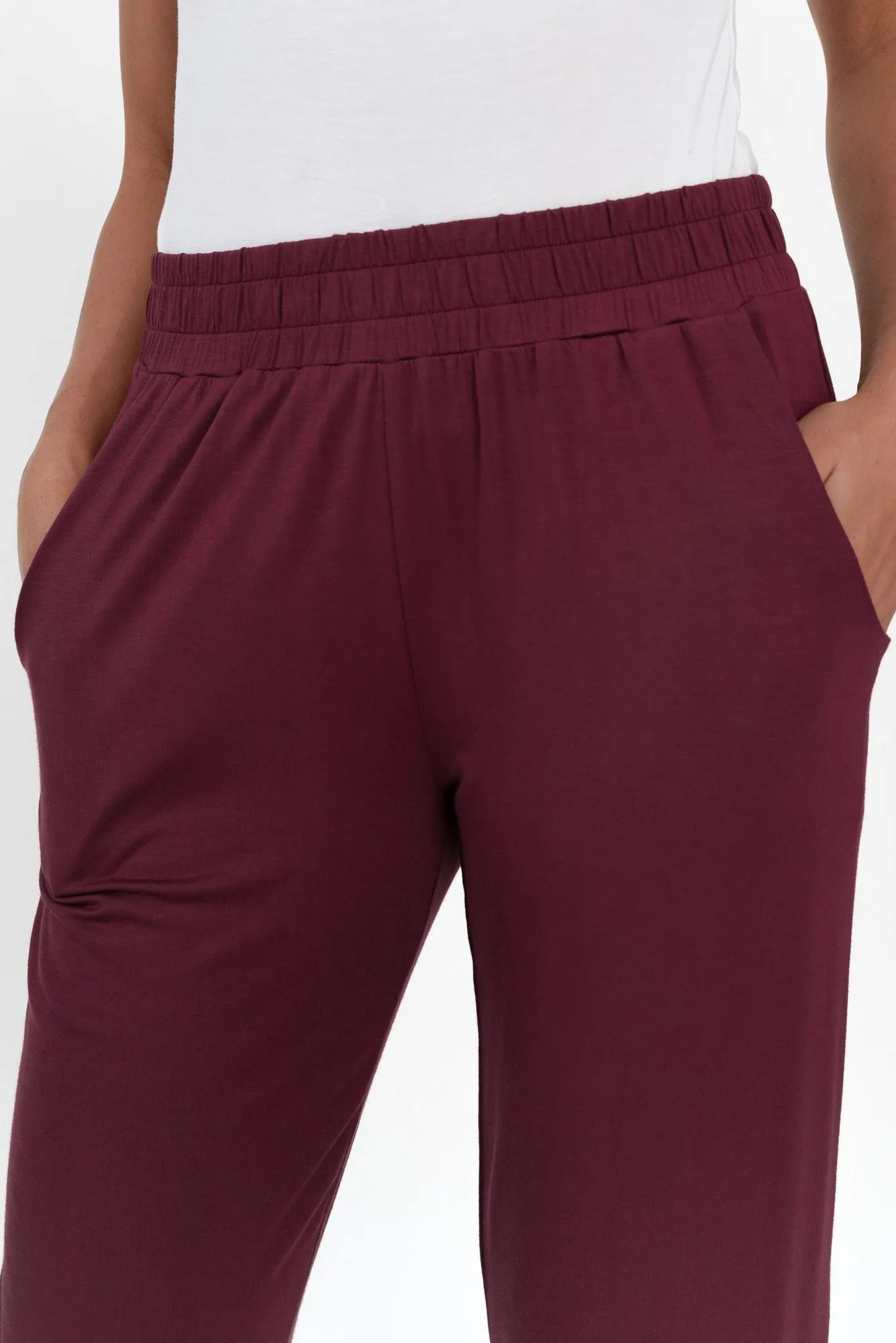 Percy Burgundy Bamboo Pocket Pants sold by Blue Bungalow product image thumbnail 3