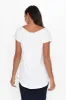 Pia White Bamboo Boatneck Tee sold by Blue Bungalow