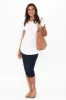 Pia White Bamboo Boatneck Tee sold by Blue Bungalow