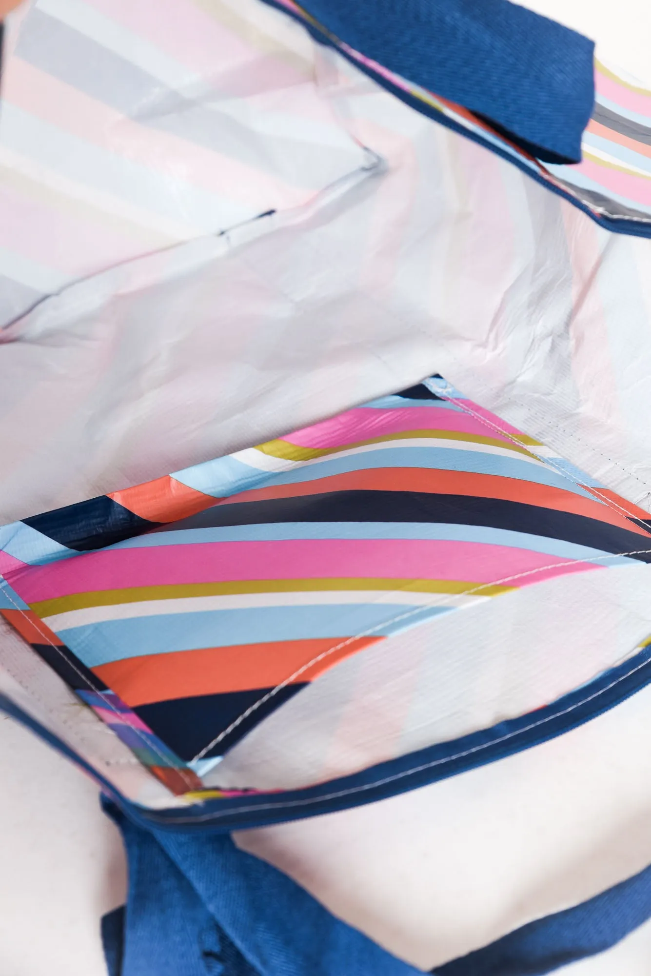 Cara Candy Stripe Zip Medium Tote sold by Blue Bungalow product image thumbnail 3