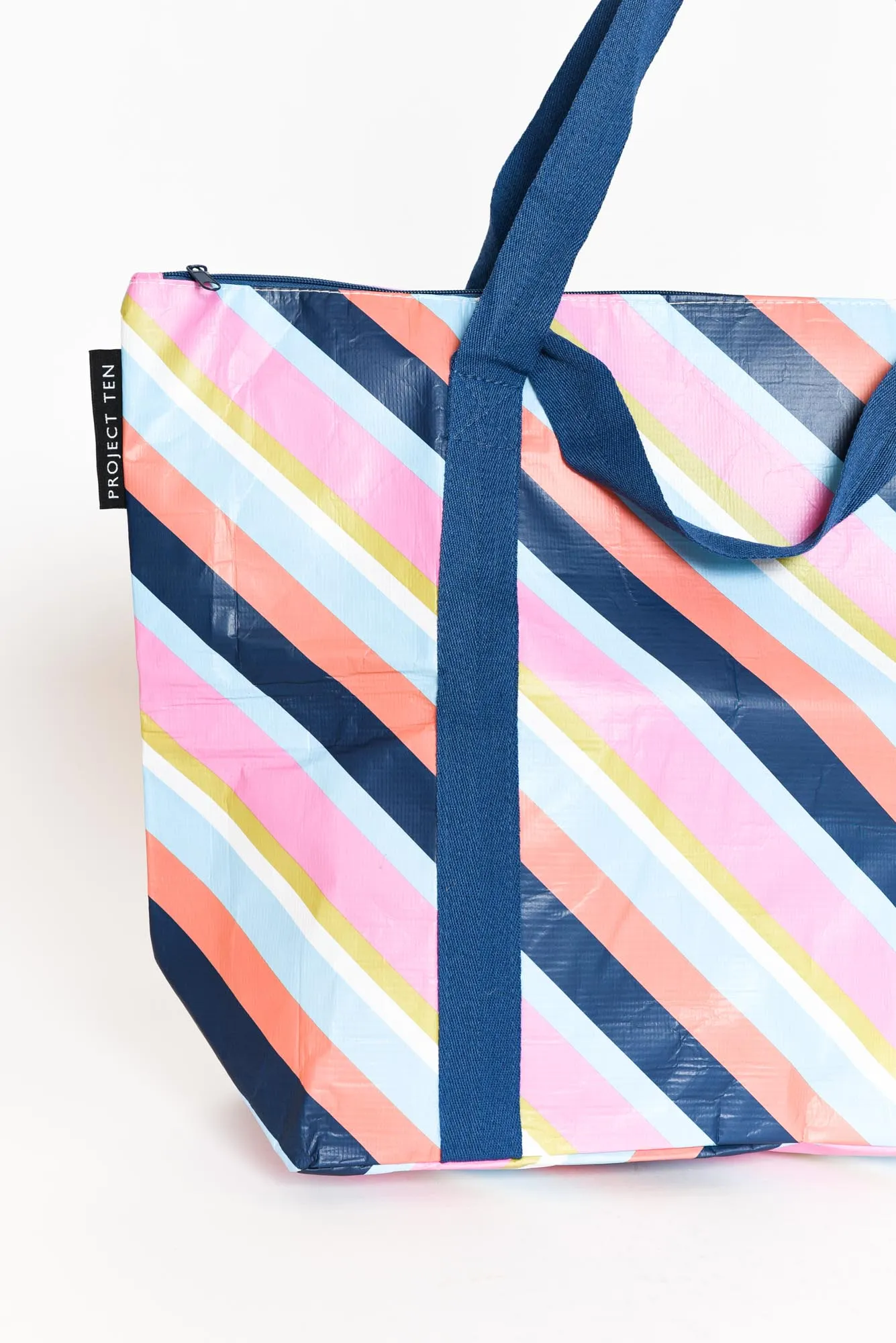 Cara Candy Stripe Zip Medium Tote sold by Blue Bungalow product image thumbnail 2