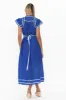 Panama Azure Blue Cotton Maxi Dress sold by Blue Bungalow