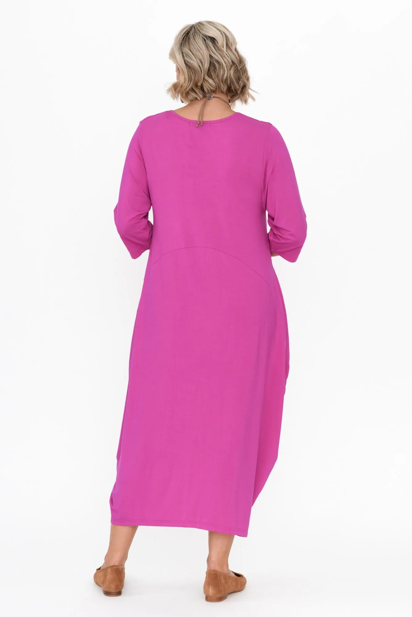 Alviva Magenta Bamboo Dress sold by Blue Bungalow product image thumbnail 4