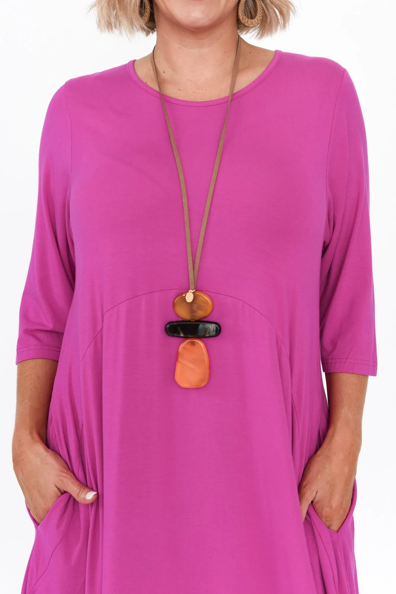 Alviva Magenta Bamboo Dress sold by Blue Bungalow product image thumbnail 5