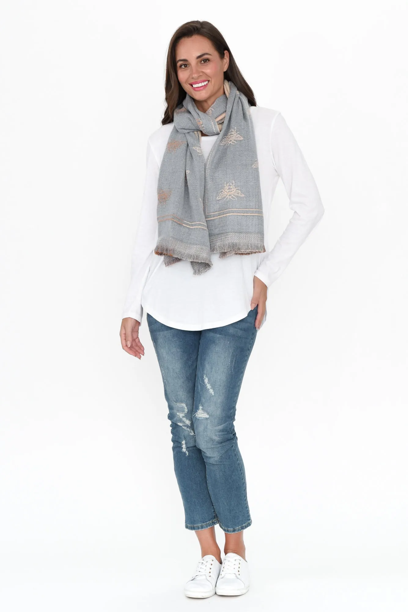 Harna Steel Bee Scarf sold by Blue Bungalow product image thumbnail 3