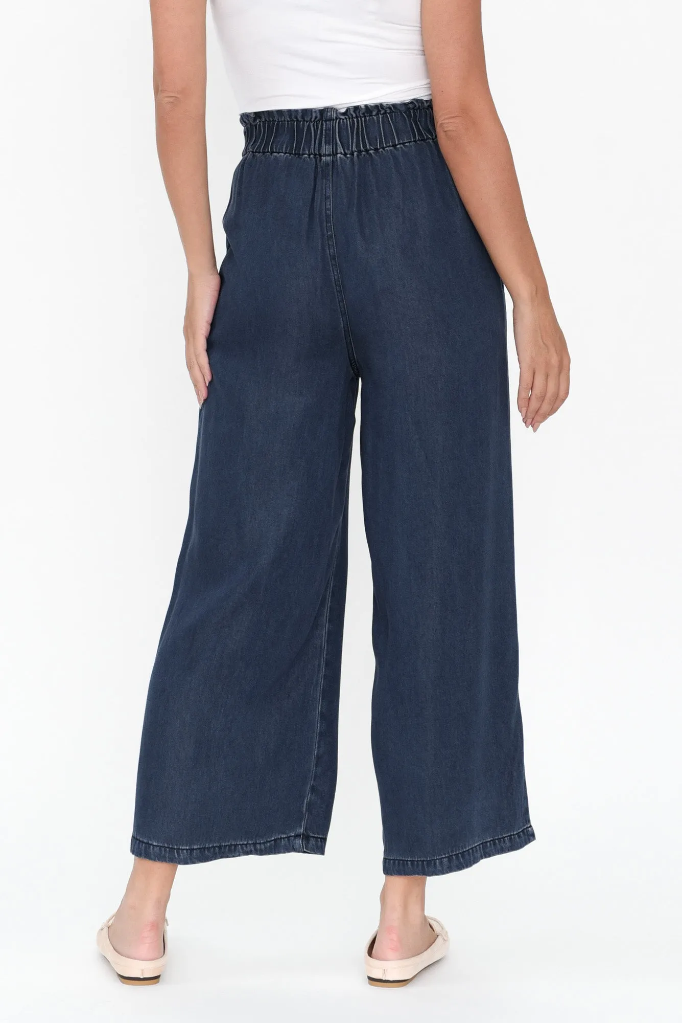 Lexton Dark Denim Wide Leg Pants sold by Blue Bungalow product image thumbnail 4