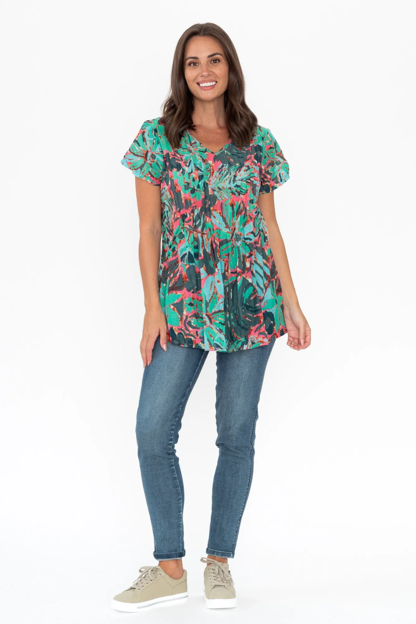 Fia Green Meadow Cotton Top sold by Blue Bungalow product image thumbnail 2
