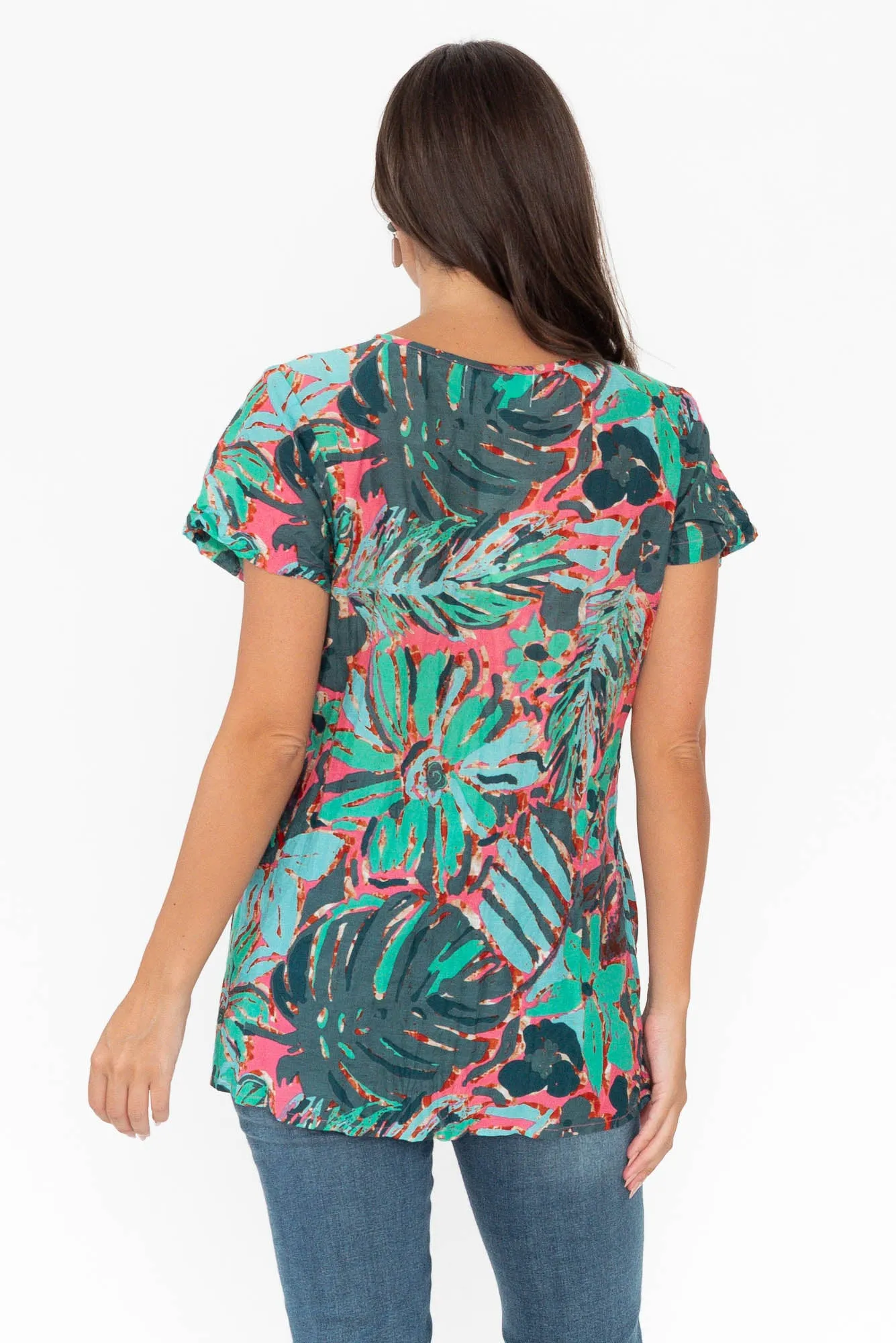 Fia Green Meadow Cotton Top sold by Blue Bungalow product image thumbnail 4