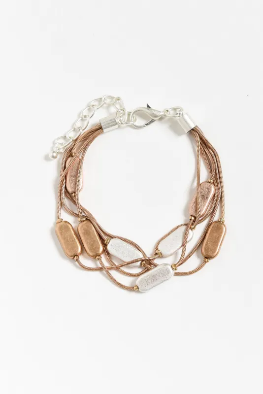 Searle Mix Metal Beaded Bracelet sold by Blue Bungalow