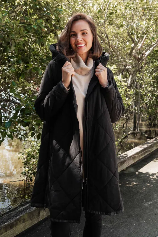 Ramsay Black Quilted Puffer Coat sold by Blue Bungalow