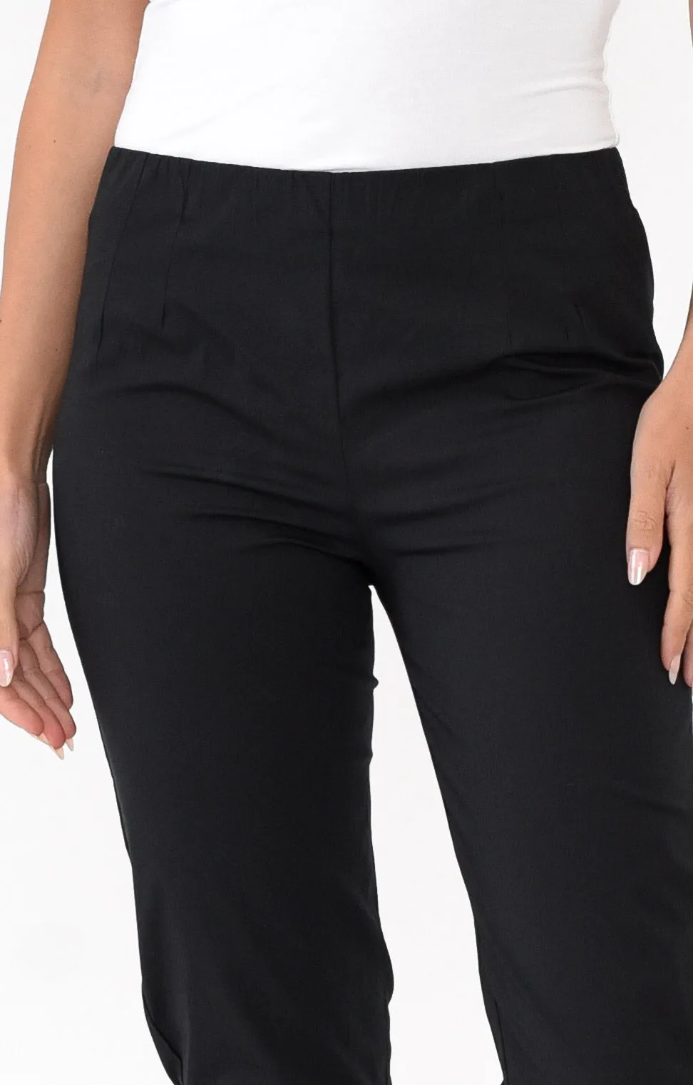 Devon Black Cotton Stretch Pants sold by Blue Bungalow product image thumbnail 3