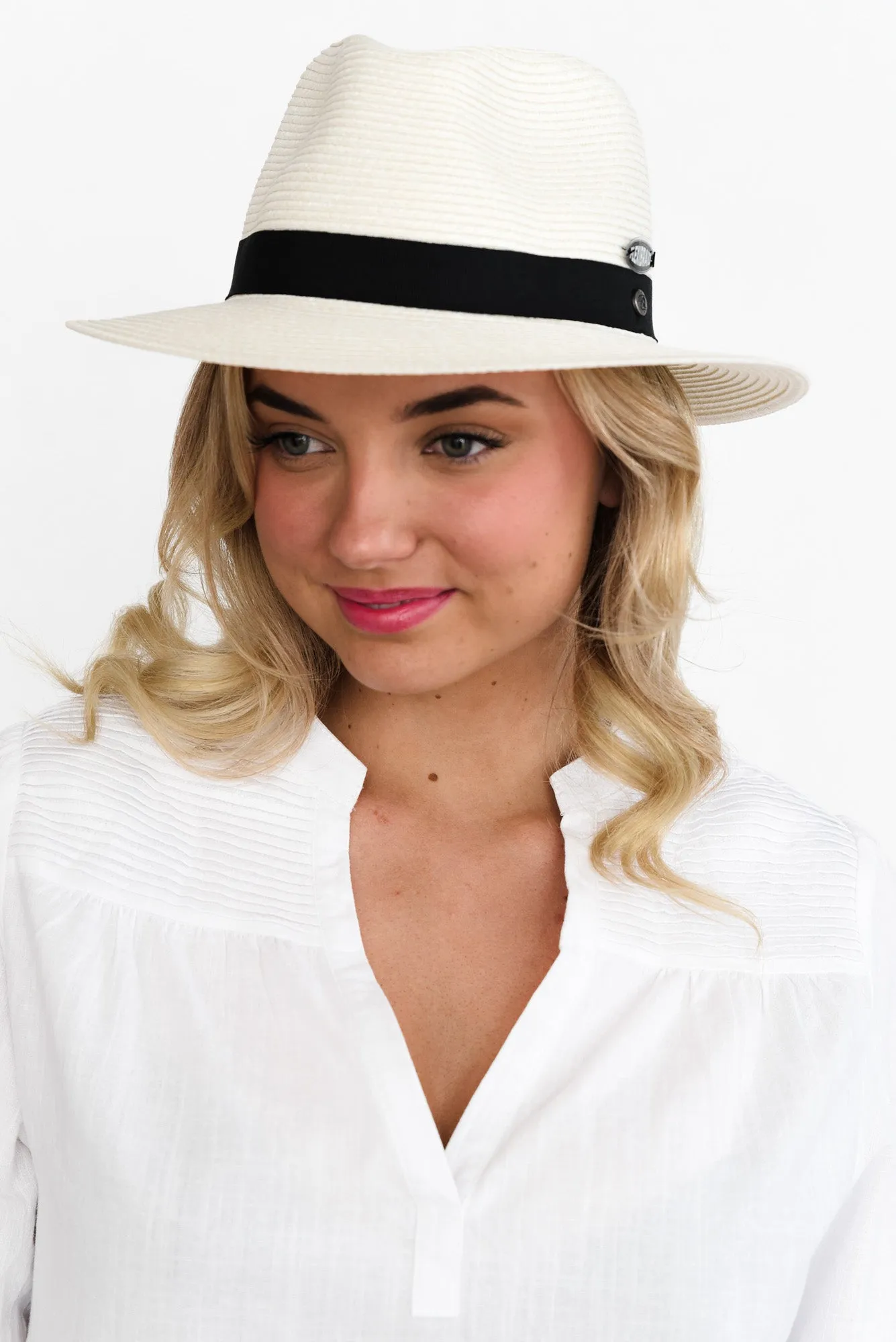 Ivory Travel Fedora sold by Blue Bungalow product image thumbnail 4