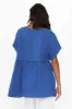 Elden Cobalt Linen Top sold by Blue Bungalow