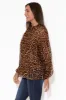 Riley Leopard Silk Ruffle Top sold by Blue Bungalow