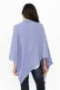 Amy Blue Wool Blend Poncho sold by Blue Bungalow