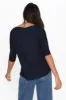 Camila Navy Bamboo Top sold by Blue Bungalow