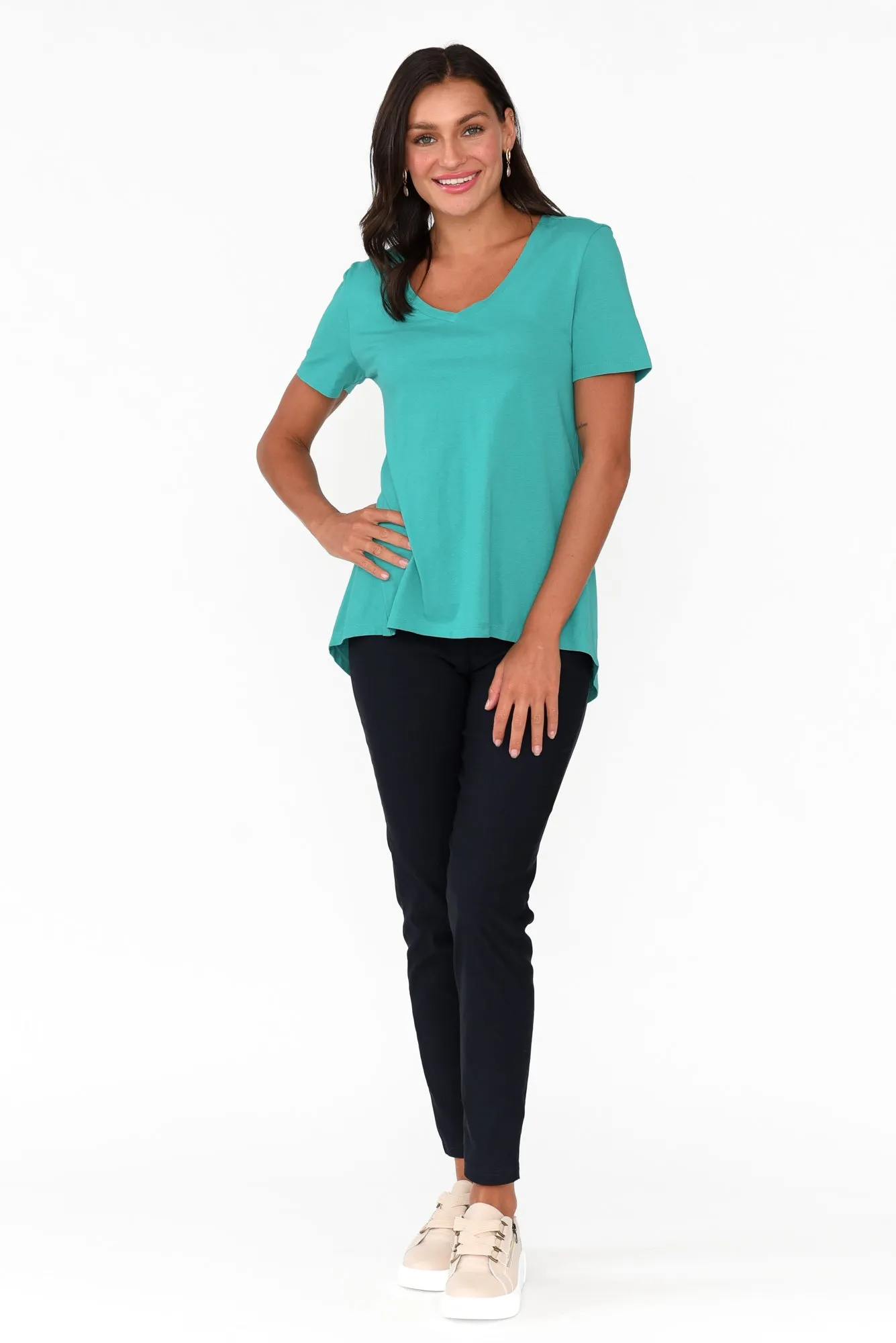 Luella Jade Green Cotton Tee sold by Blue Bungalow product image thumbnail 3