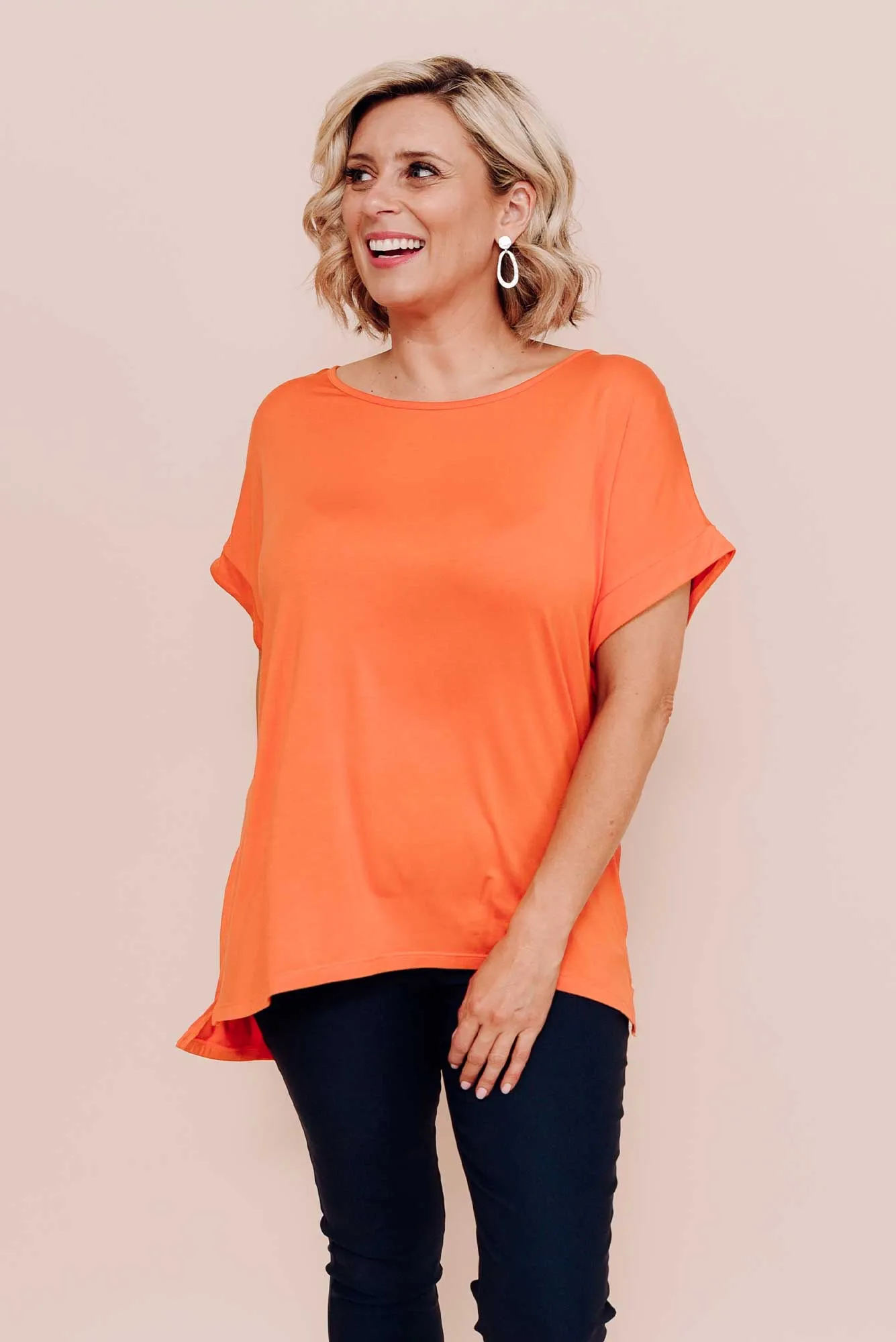 Fallon Orange Bamboo Top sold by Blue Bungalow