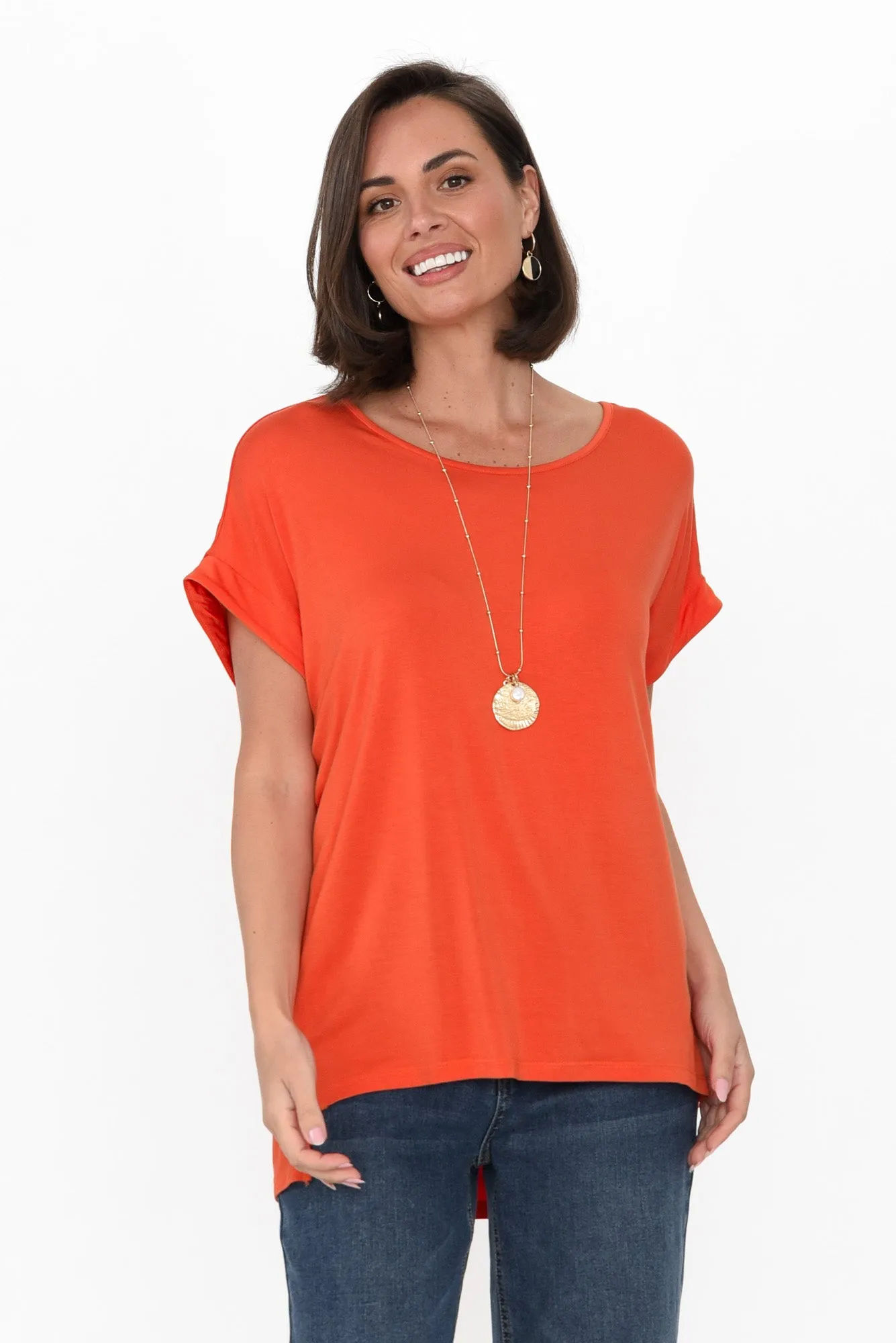 Fallon Orange Bamboo Top sold by Blue Bungalow product image thumbnail 2