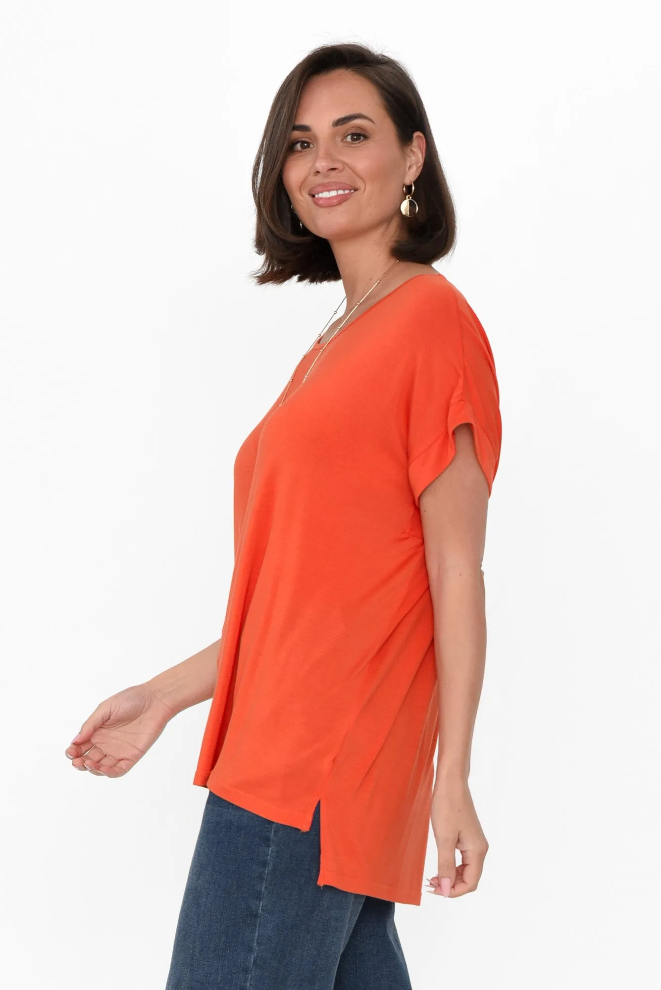 Fallon Orange Bamboo Top sold by Blue Bungalow product image thumbnail 4