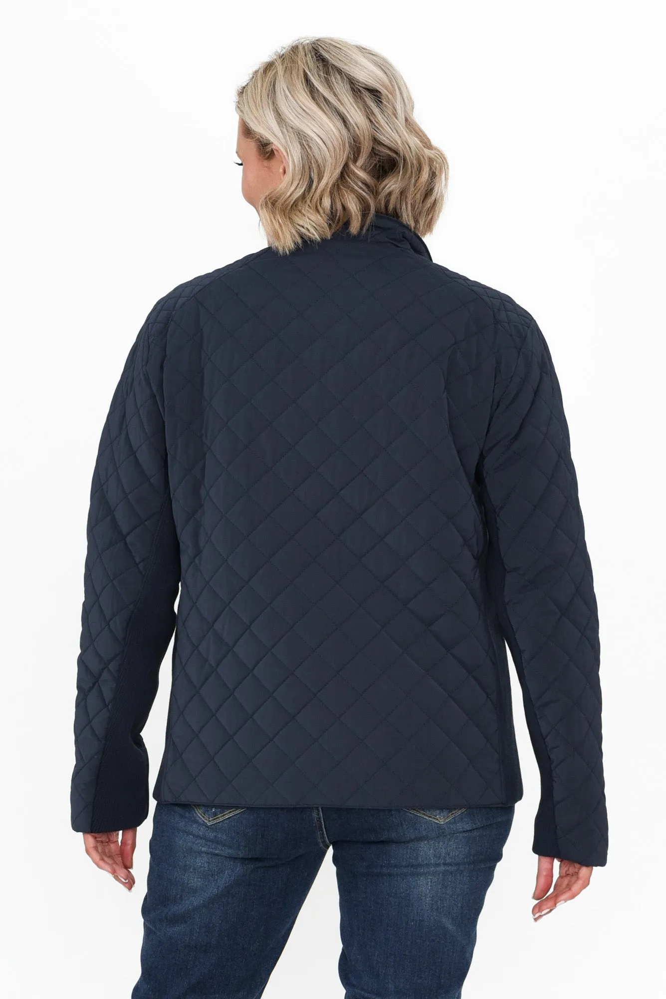 Asena Navy Quilted Puffer Jacket sold by Blue Bungalow product image thumbnail 5