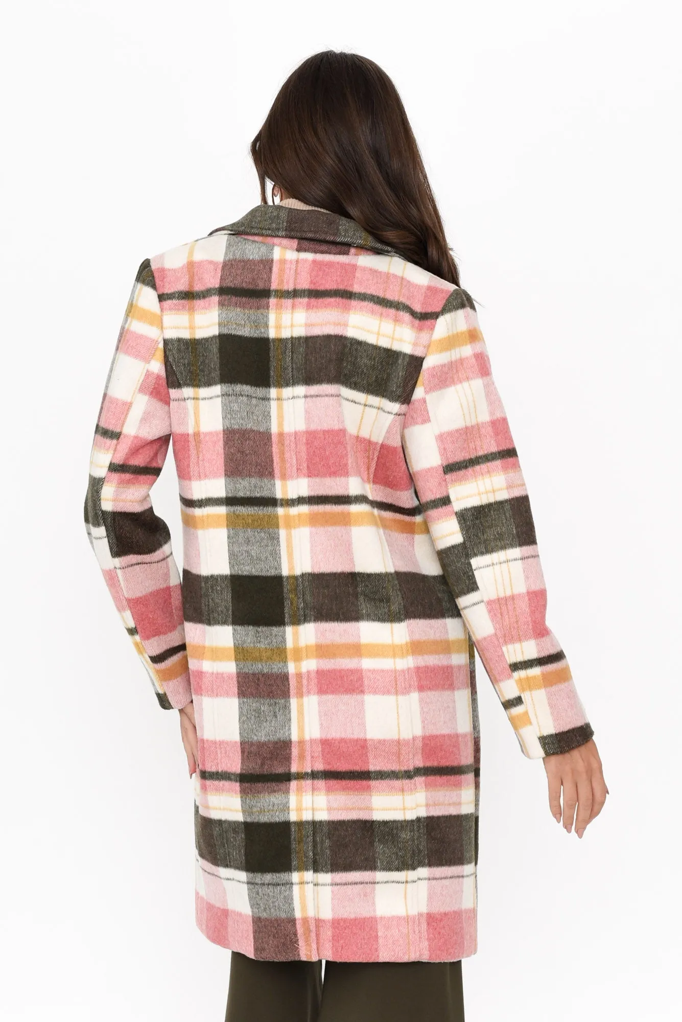 Blanche Blush Check Coat sold by Blue Bungalow product image thumbnail 5