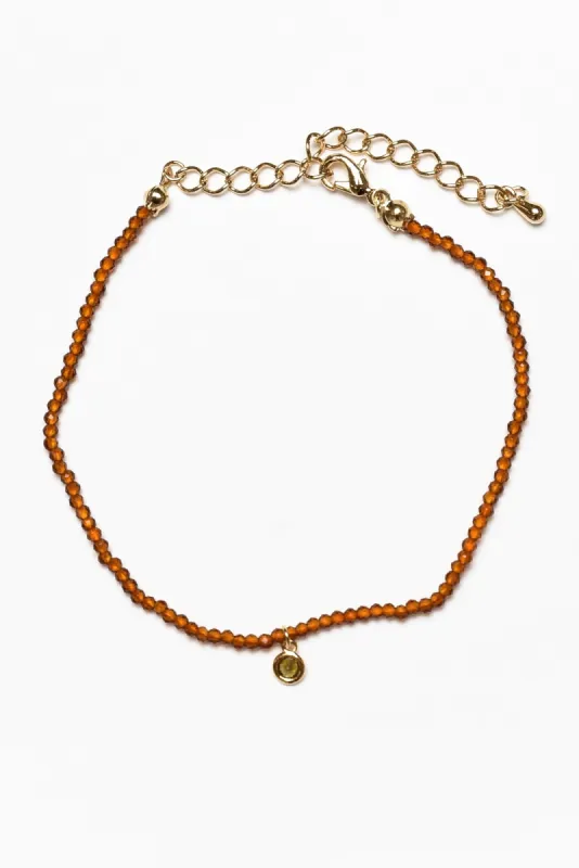 Bribie Rust Beaded Bracelet sold by Blue Bungalow