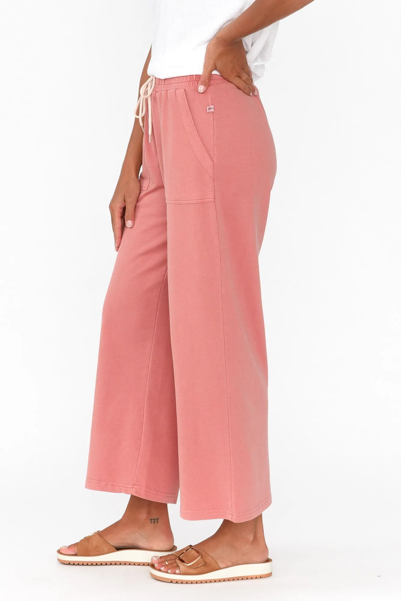 Mariam Blush Relaxed Track Pants sold by Blue Bungalow product image thumbnail 4