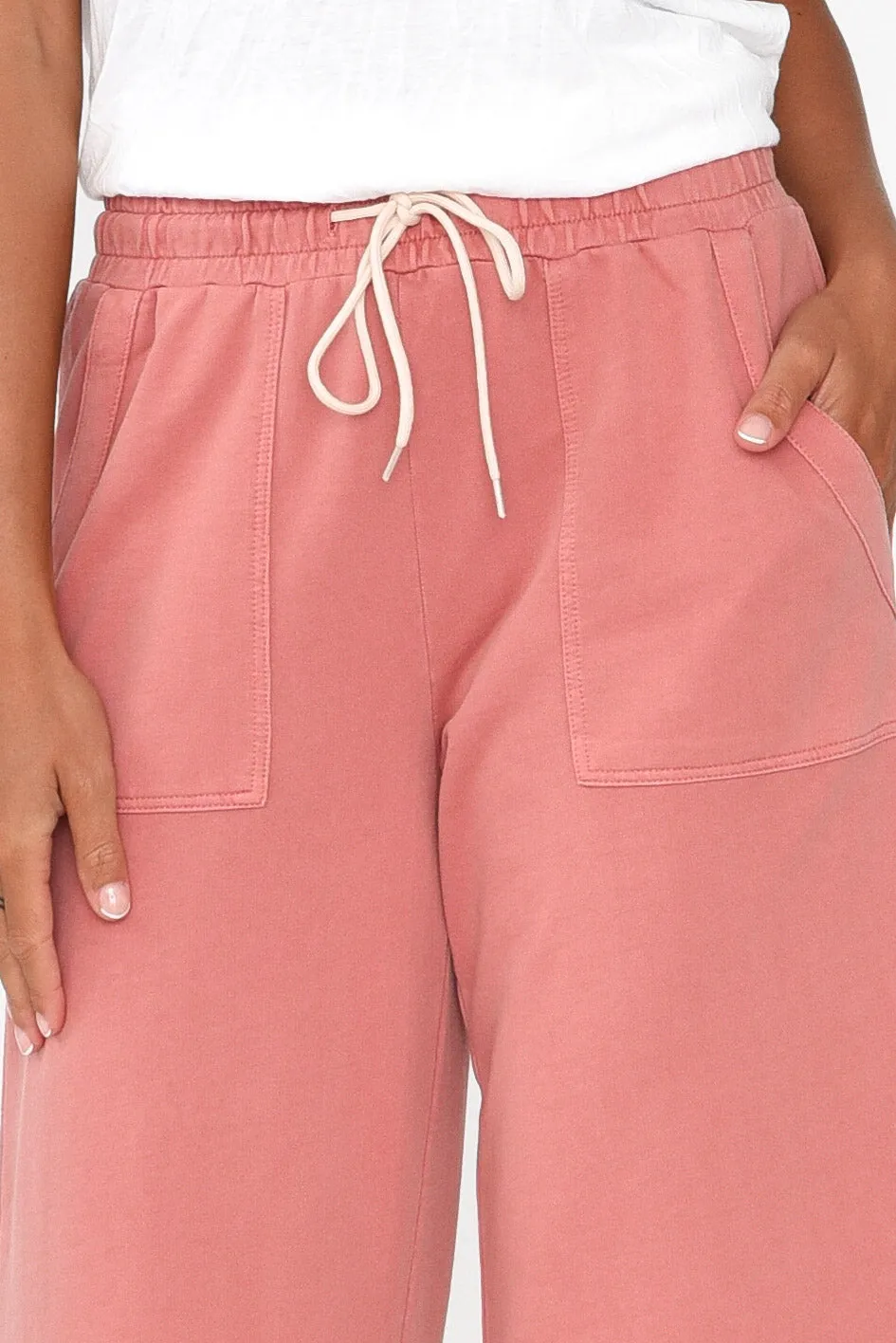 Mariam Blush Relaxed Track Pants sold by Blue Bungalow product image thumbnail 3