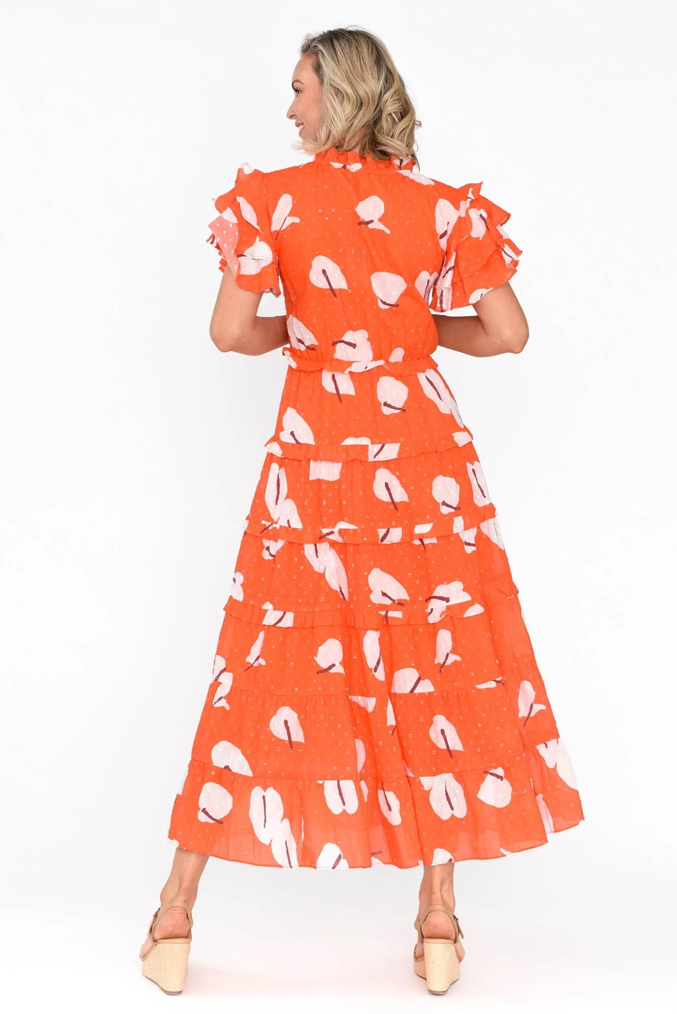 Sana Sunset Petals Cotton Frill Dress sold by Blue Bungalow product image thumbnail 4