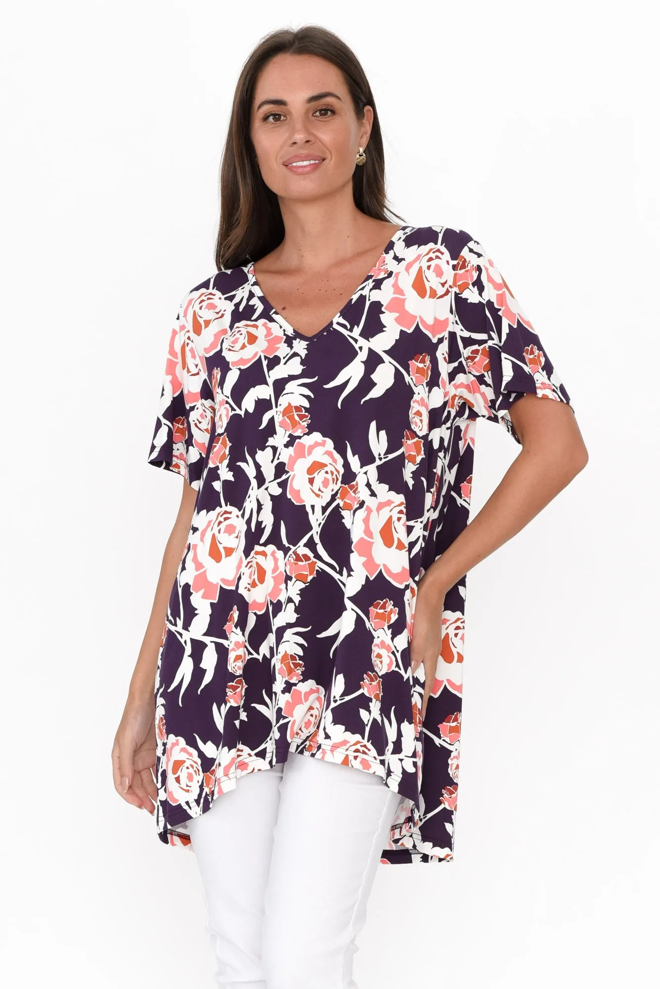 Novella Purple Rose Bamboo Top sold by Blue Bungalow product image thumbnail 2