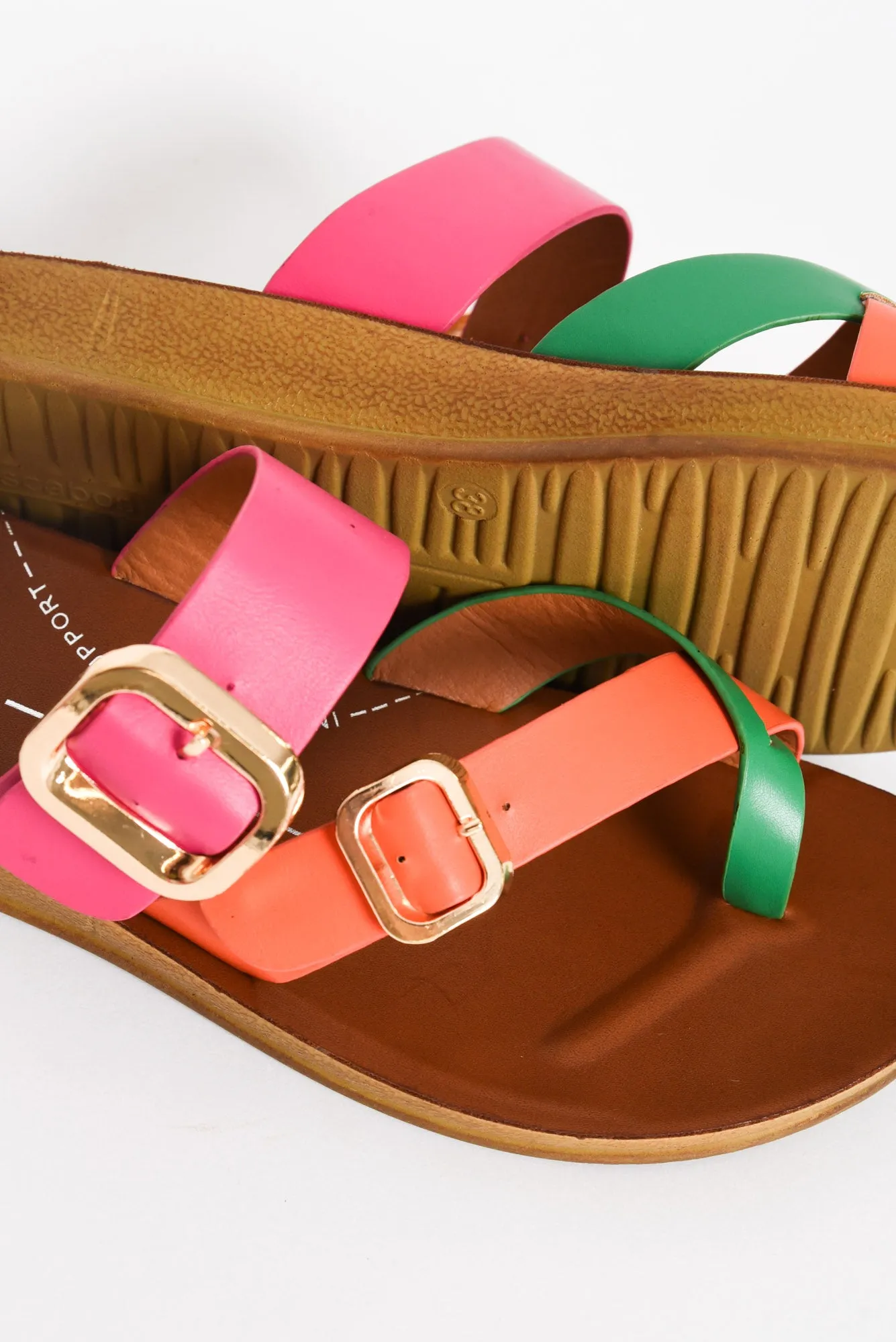 Dany Pink Tropical Buckle Slide sold by Blue Bungalow product image thumbnail 2